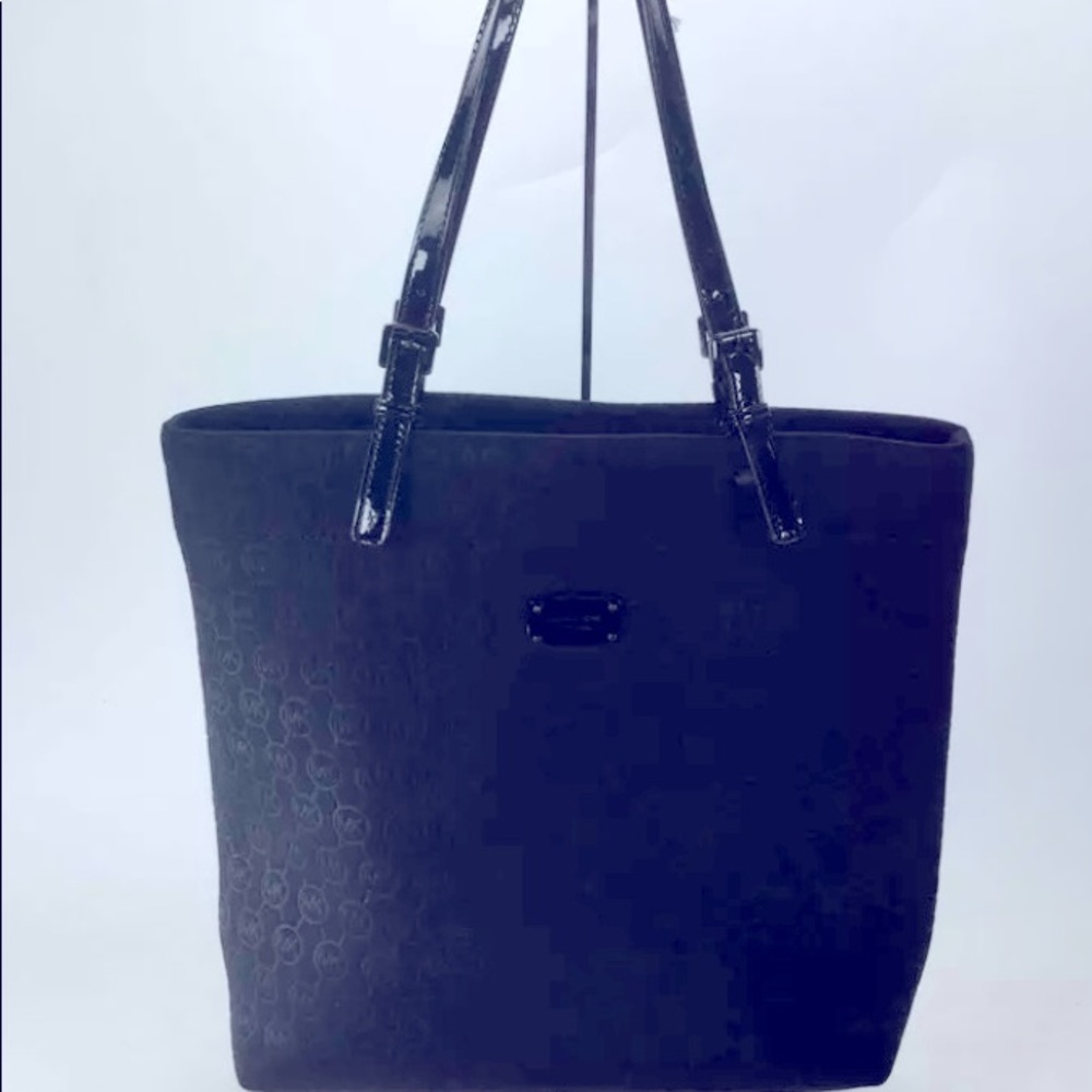 MICHAEL Michael Kors Black Debossed MK Logo Tote